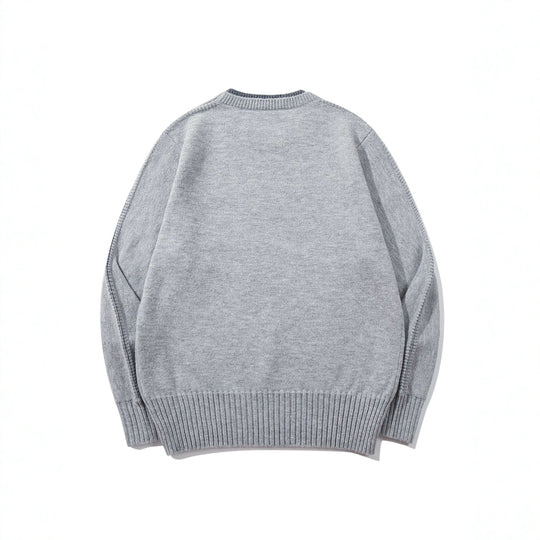 Unisex Feinstrick Rundhalspullover mit breitem Rippenbund und überschnittener Schulter Shop Nory