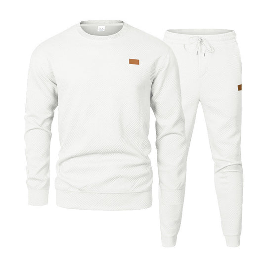 Herren Feinstrukturiertes Lounge-Set mit Rundhals-Pullover & schmaler Jogginghose Shop Nory
