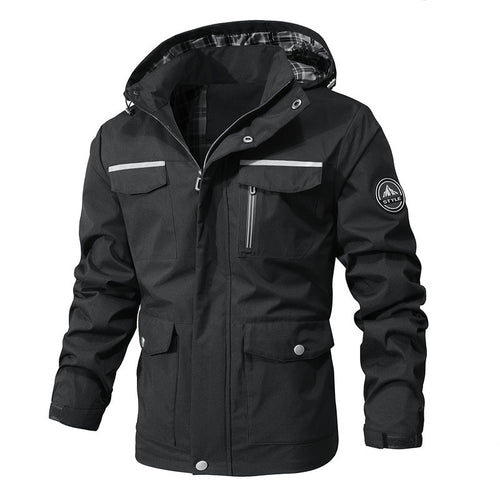 Herren Outdoor-Fieldparka mit wasserabweisender Außenhülle kariertem Innenfutter und reflektierenden Details Shop Nory