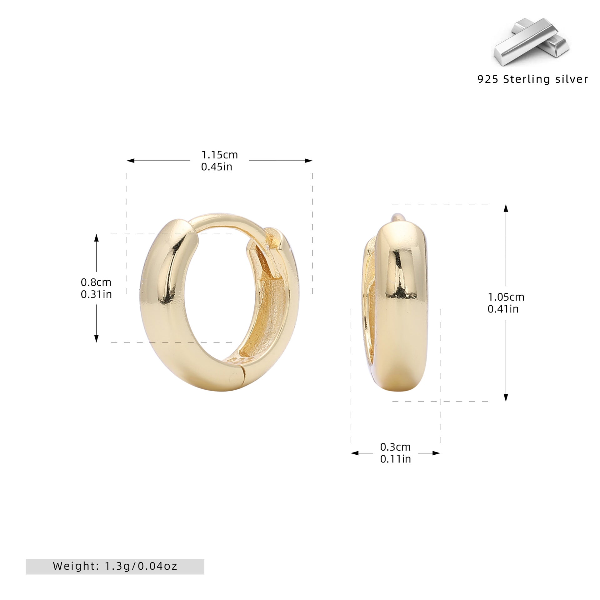 Damen Creolen mit modernem, geschwungenem Design aus hochwertigem 925 Sterling Silber Shop Nory