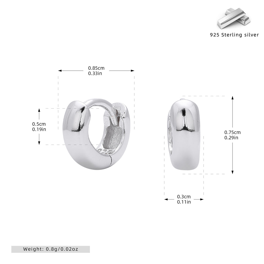 Damen Creolen mit modernem, geschwungenem Design aus hochwertigem 925 Sterling Silber Shop Nory