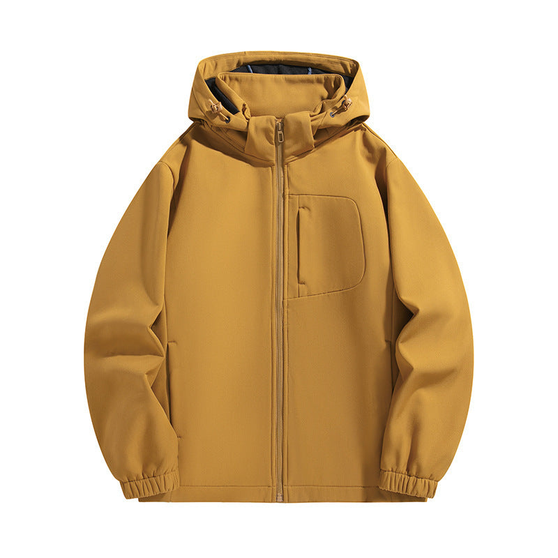 Herren Leichte Softshell‑Kapuzenjacke mit wasserabweisender Membran und Brusttasche Shop Nory
