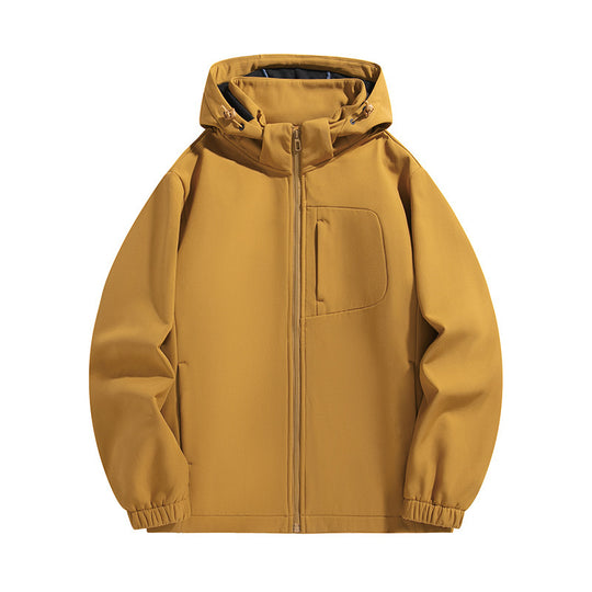 Herren Leichte Softshell‑Kapuzenjacke mit wasserabweisender Membran und Brusttasche Shop Nory