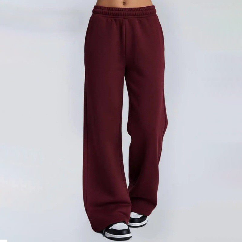 Damen nan fließende Palazzo-Loungehose mit extra weitem Bein elastischem Komfortbund und dezenten Eingrifftaschen Shop Nory