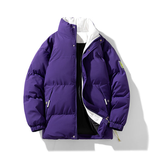 Damen Wattierte Steppjacke mit hohem Stehkragen, kontrastiertem Futter und Kordelzug Shop Nory