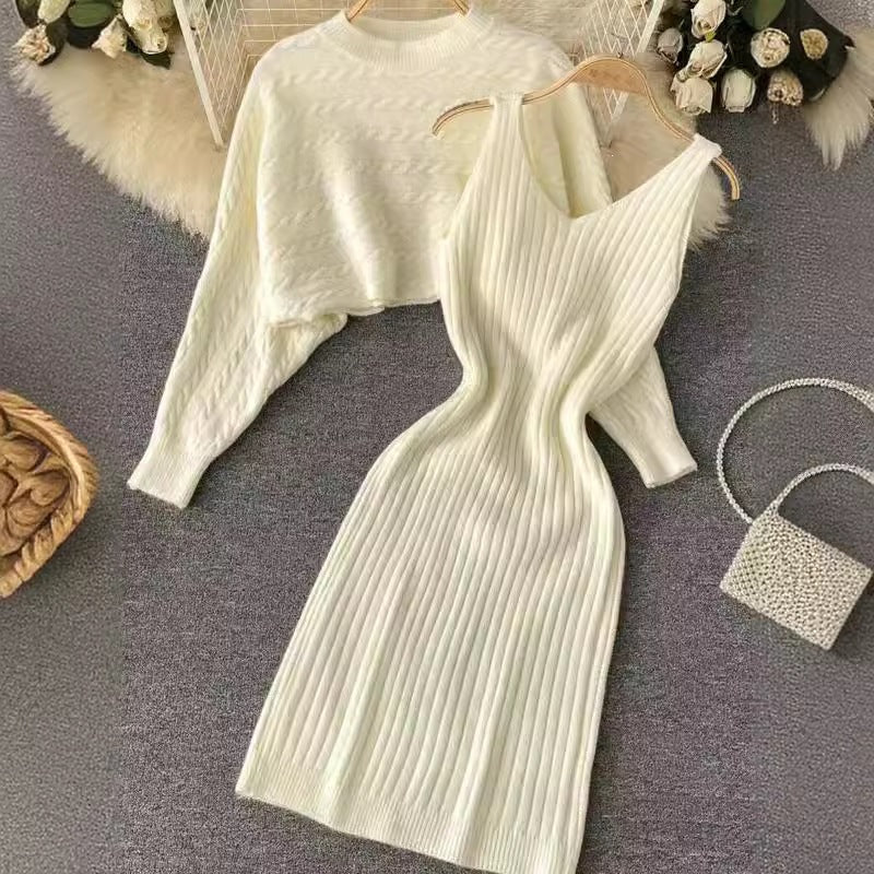 Damen Strickkleid- und Pullover-Set Shop Nory