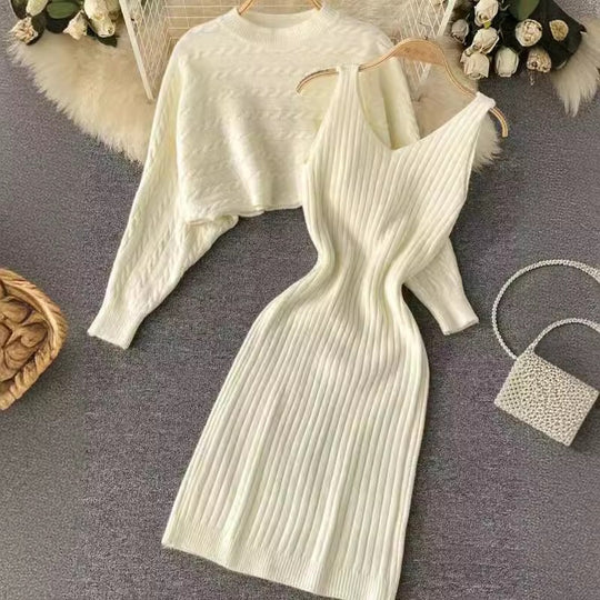 Damen Strickkleid- und Pullover-Set Shop Nory