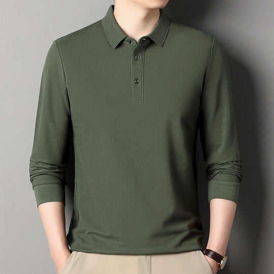 Herren Langarm‑Polo aus atmungsaktivem Baumwoll‑Stretch mit feinem Polokragen Shop Nory