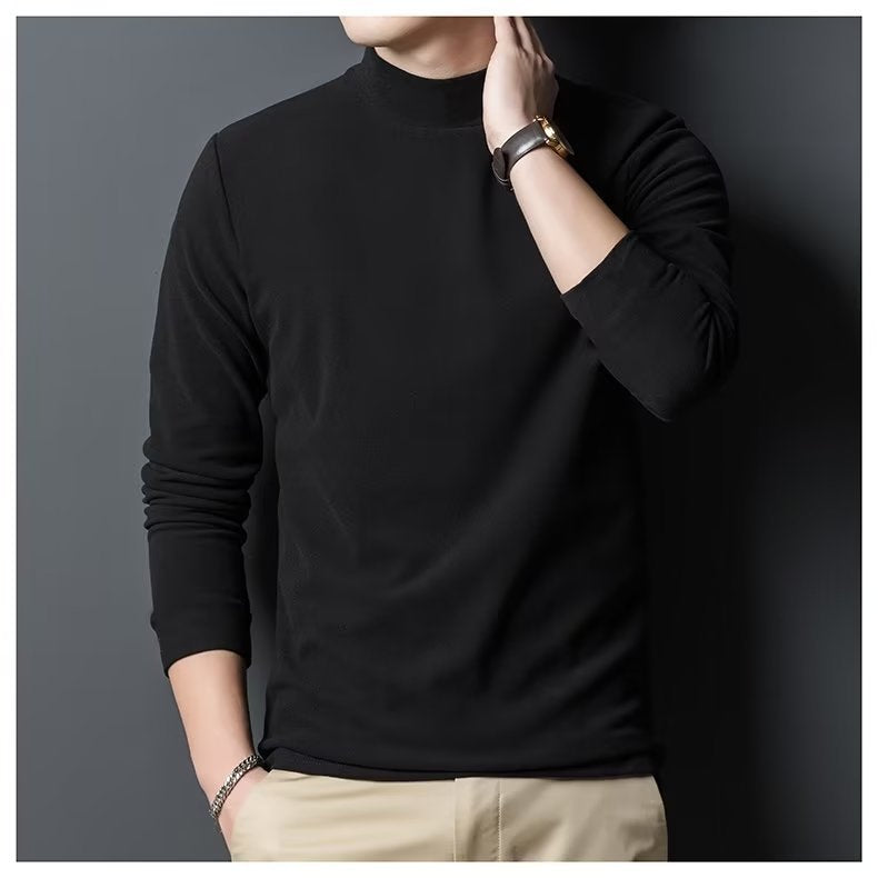 Herren Hochwertiges Langarmshirt mit Rollkragen Shop Nory