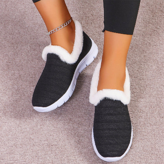 Damen Fleecegefütterte Strick-Slipper-Sneaker mit flexibler EVA-Sohle Shop Nory