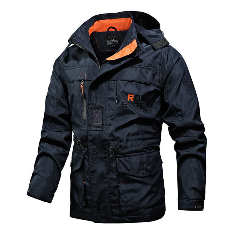 Herren Utility-Parka mit Kapuze, multifunktionalen Taschen und Taillen-Kordelzug Shop Nory