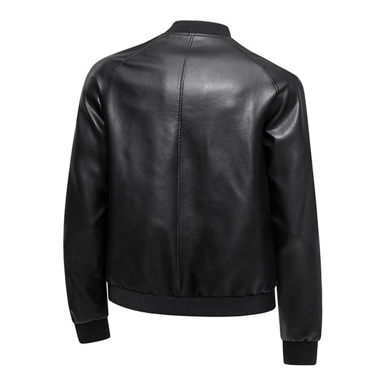 Herren Hochwertige Kunstleder-Bomberjacke Shop Nory