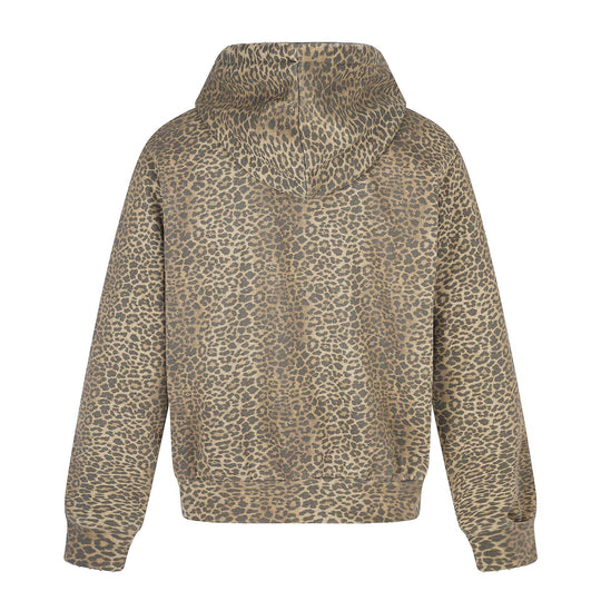 Damen Kapuzenjacke im Boxy‑Cut mit Leo‑Print und distressed Stickerei Shop Nory
