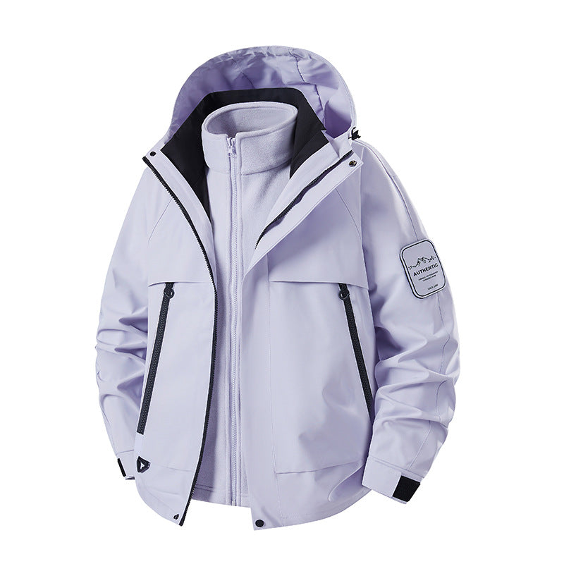 Herren multifunktionale Wasserfeste Softshell-Regenjacke mit abnehmbarer Fleece-Innenjacke Shop Nory