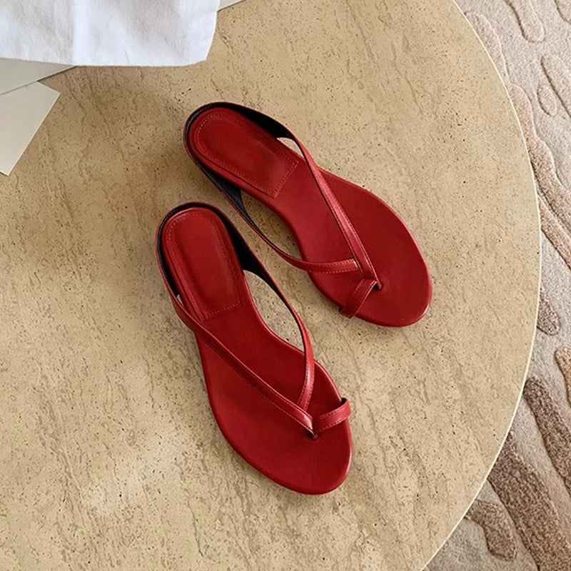 Damen Zehentrenner-Sandalen mit elegantem Riemendesign und leichtem Fußbett