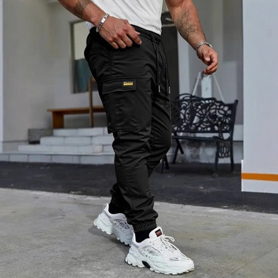 Herren Tapered Cargo-Jogginghose mit elastischem Tunnelzug, Bündchen & Multifunktions‑Taschen Shop Nory