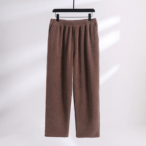Damen Cordhose mit elastischem Bund weitem Bein und Eingrifftaschen Shop Nory
