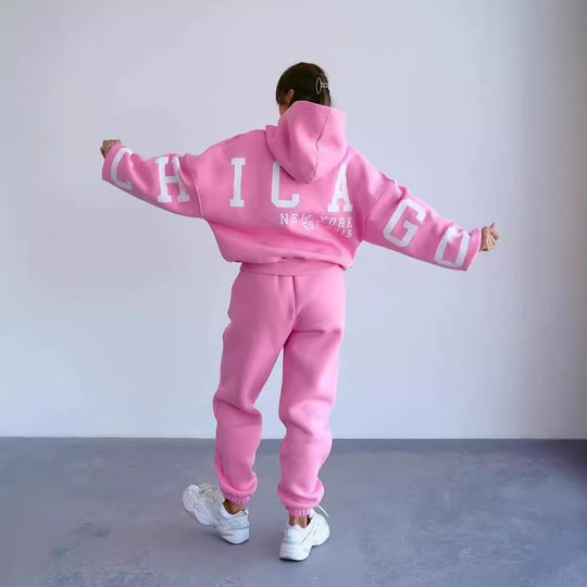 Damen Oversized Kapuzenpullover mit großflächigem Blockprint Shop Nory