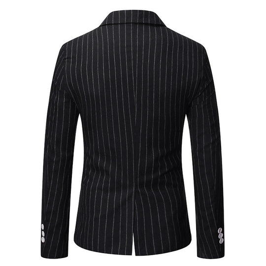 Herren elegante Doppelreiherjacke mit Nadelstreifen