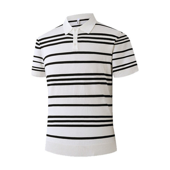 Herren Modisches kurzärmliges Poloshirt mit Streifen Shop Nory