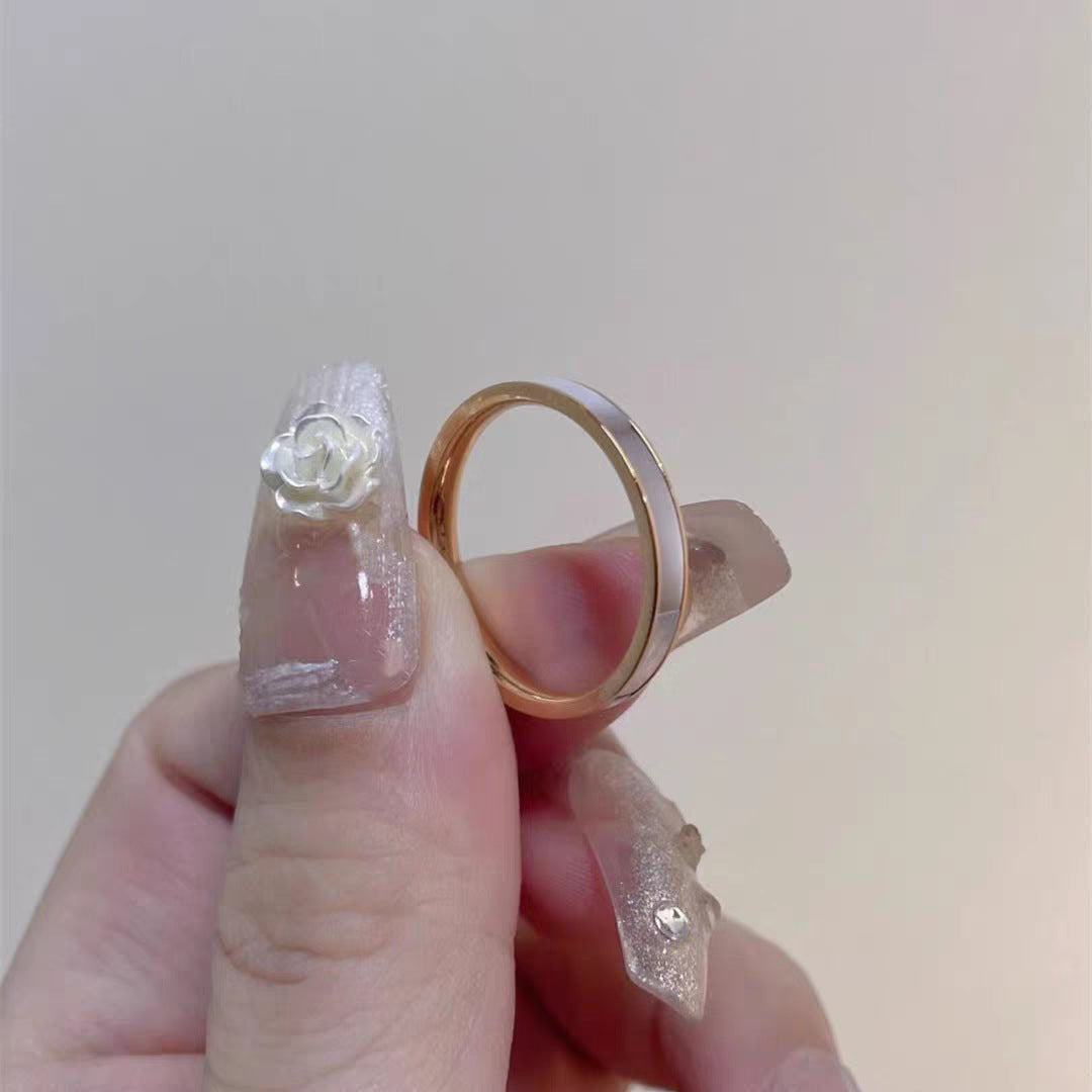 Frauen Moderne Dual-gestreifte Trauring Ring Shop Nory