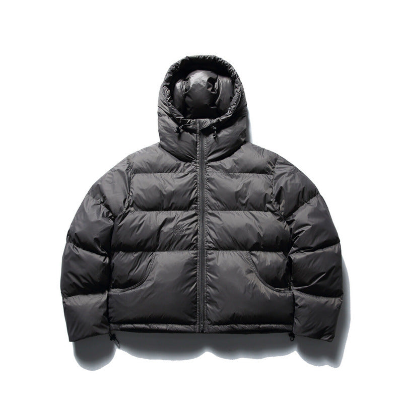 Unisex Kurze Boxy-Pufferjacke mit Volumen‑Kapuze, wasserabweisender Shell und thermischer Daunenfüllung Shop Nory