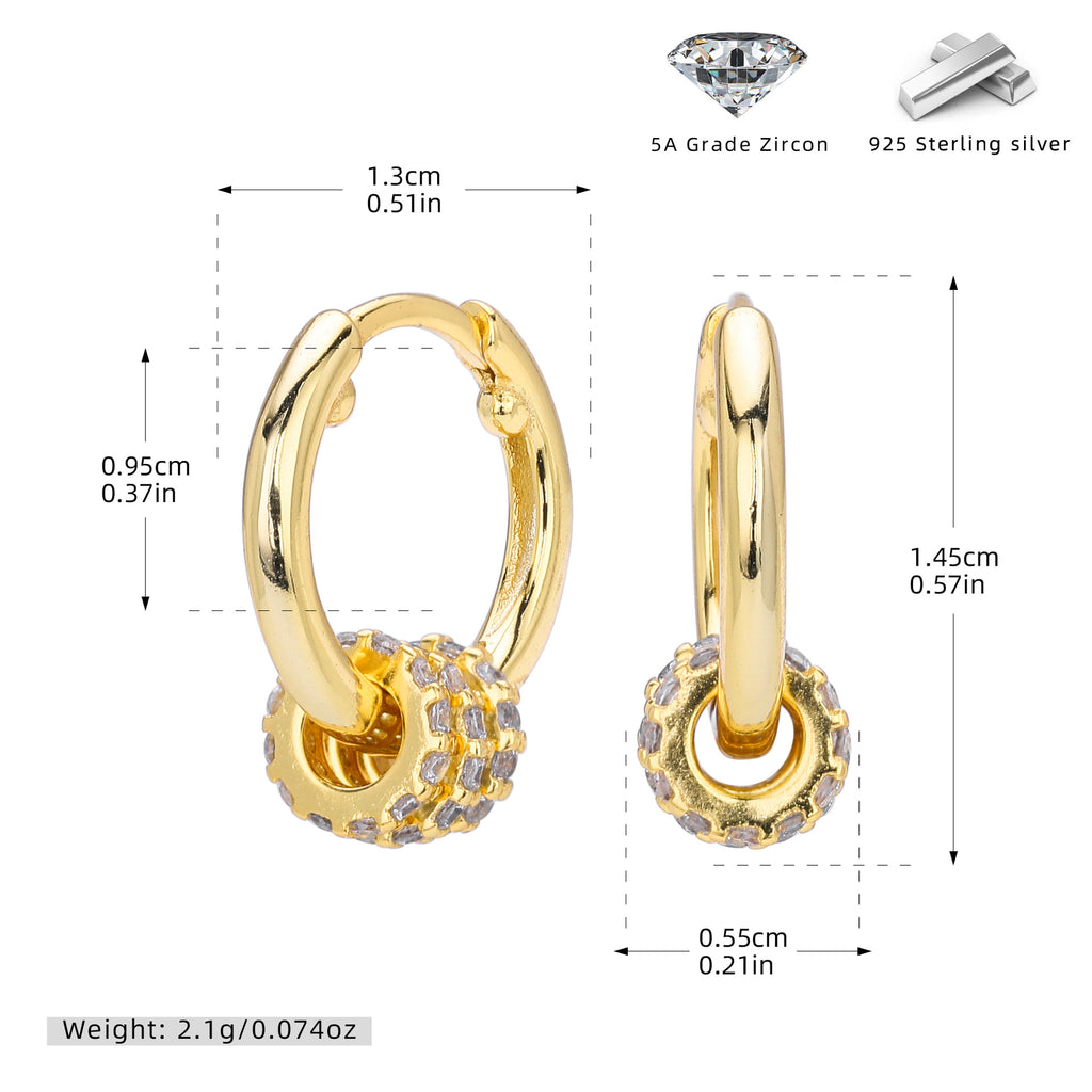 Damen Ohrhänger mit funkelndem Zircon und luxuriösem Design Shop Nory