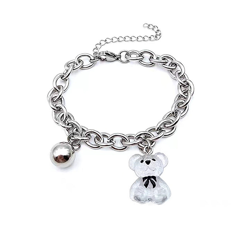 Damenarmband mit charmantem Bärenanhänger aus hochwertigem Edelstahl Shop Nory