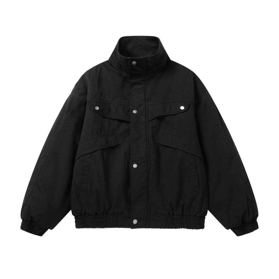 Unisex Boxy‑Fieldjacke mit hohem Stehkragen und Utility‑Taschen Shop Nory