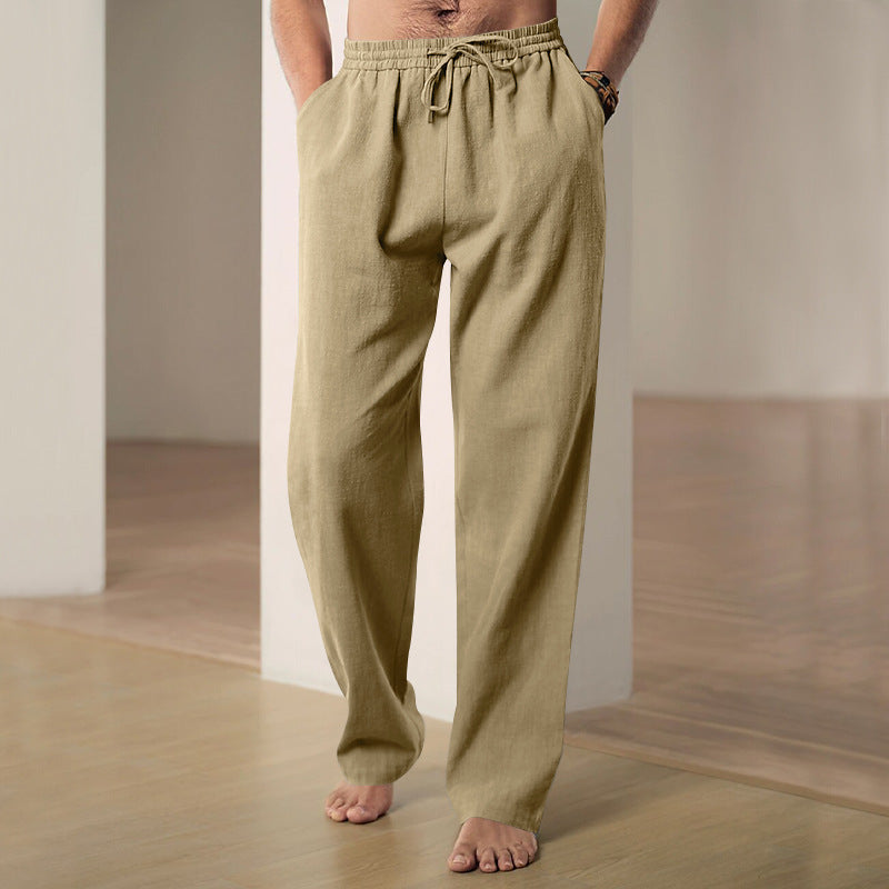 Herren entspannte Freizeithose mit elastischem Bund und praktischen Taschen