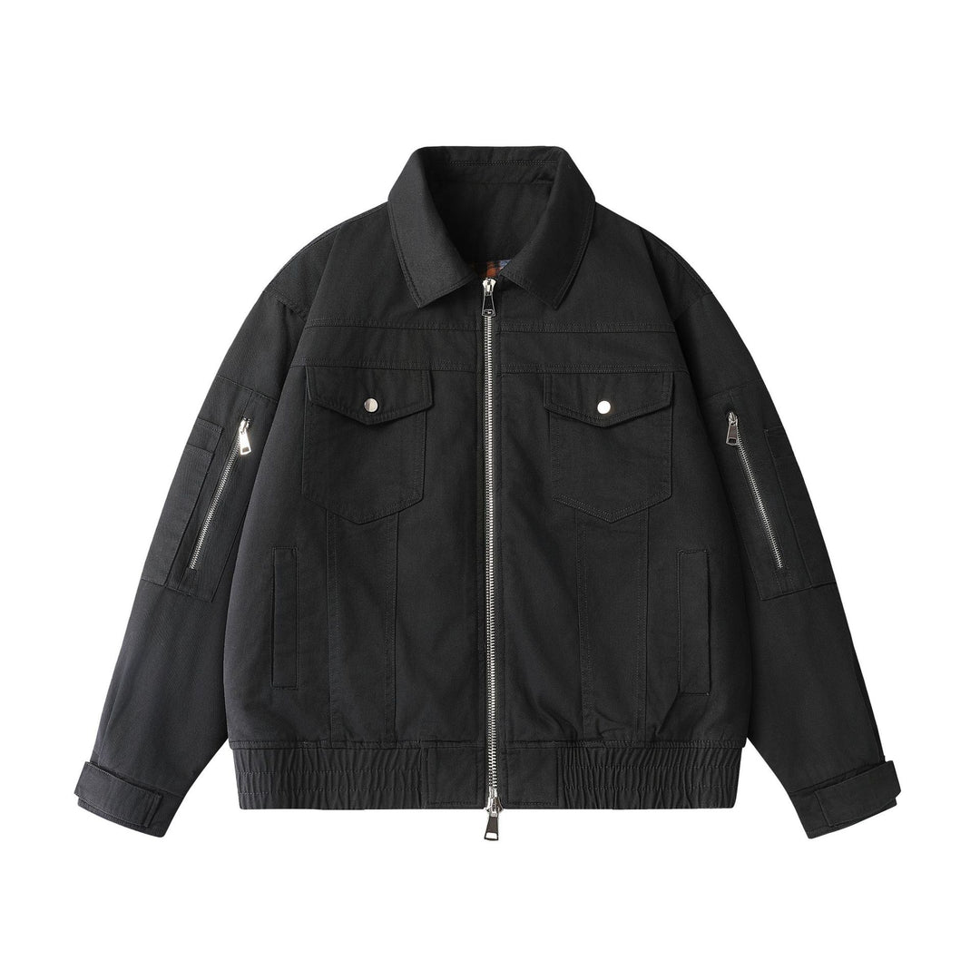 Unisex Urbaner Utility‑Blousonjacke mit Cargo‑Taschen und Zwei‑Wege‑Reißverschluss Shop Nory