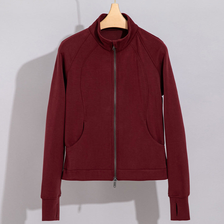 Damen Performance-Trainingsjacke mit Stehkragen und Daumenloch Shop Nory