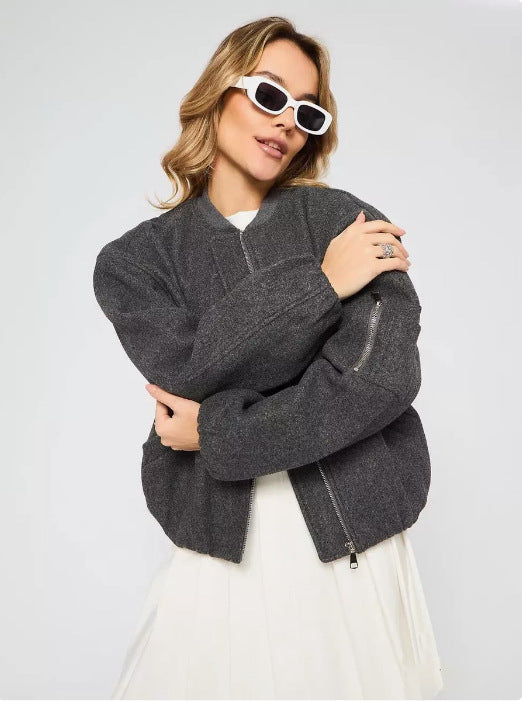 Damen Modische Boucle-Jacke