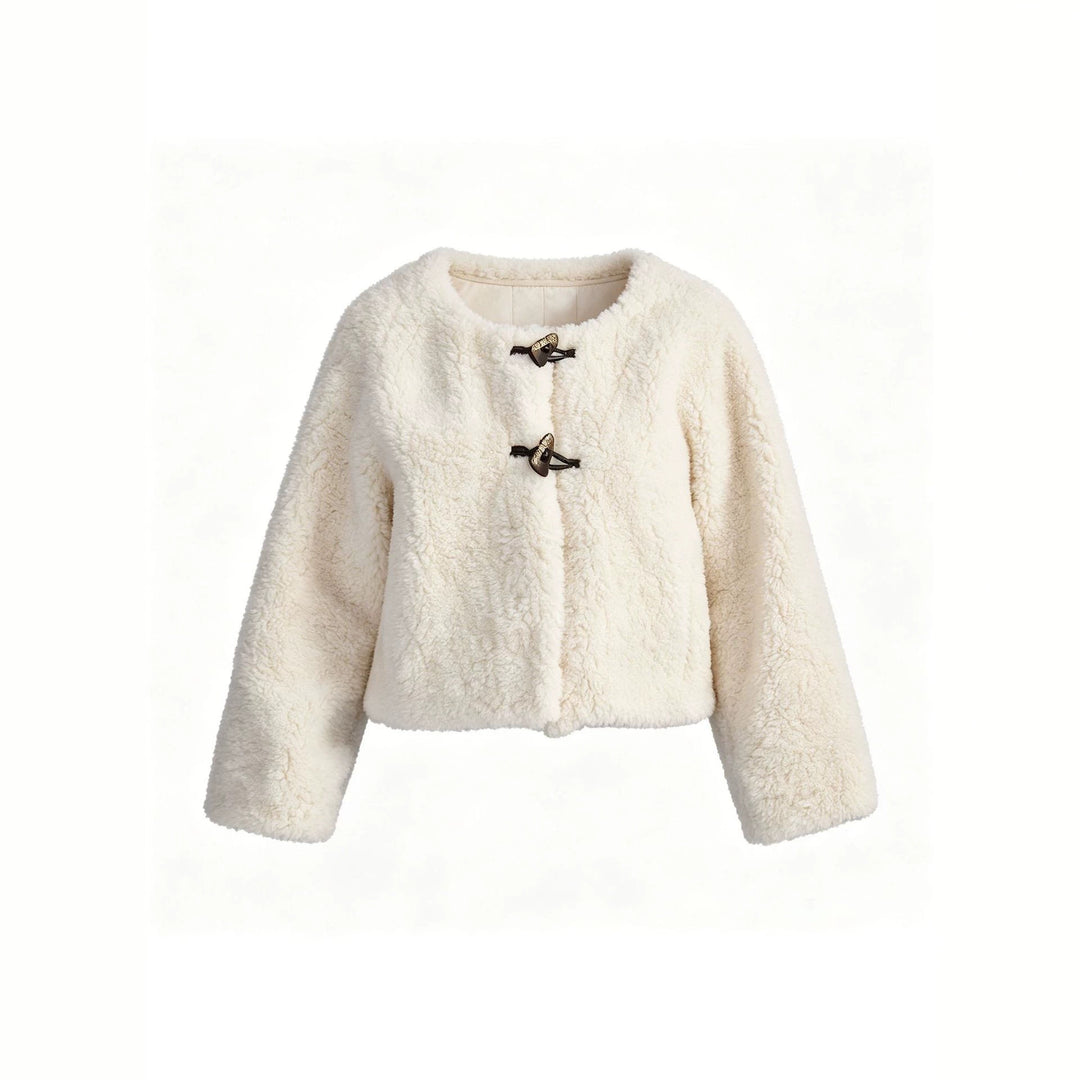 Damen Kurzblouson aus Teddy‑Fleece mit Knebelverschlüssen Shop Nory
