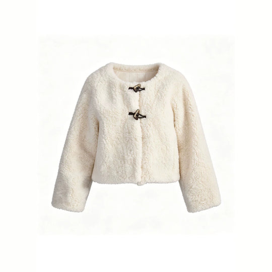 Damen Kurzblouson aus Teddy‑Fleece mit Knebelverschlüssen Shop Nory
