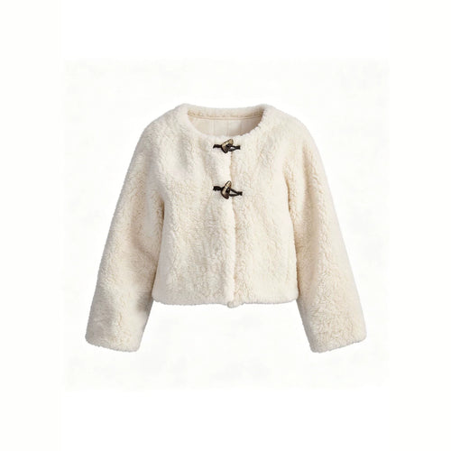 Damen Kurzblouson aus Teddy‑Fleece mit Knebelverschlüssen Shop Nory