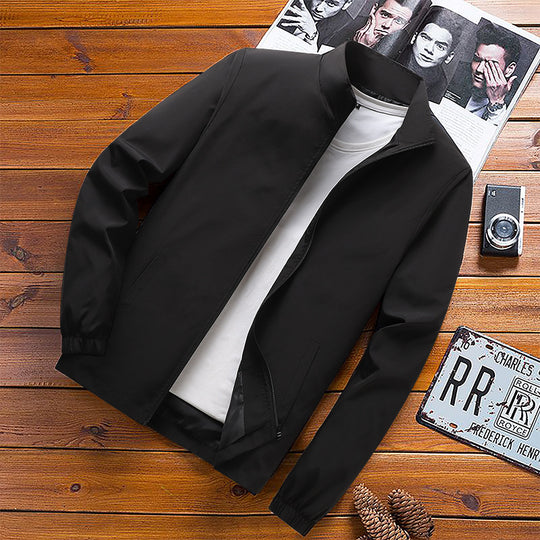 Herren Leichte Windbreaker‑Übergangsjacke mit Stehkragen, elastischen Bündchen und verdecktem Reißverschluss Shop Nory