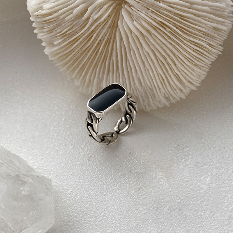 Damen Offener Ring mit kunstvollem floralen Muster Shop Nory