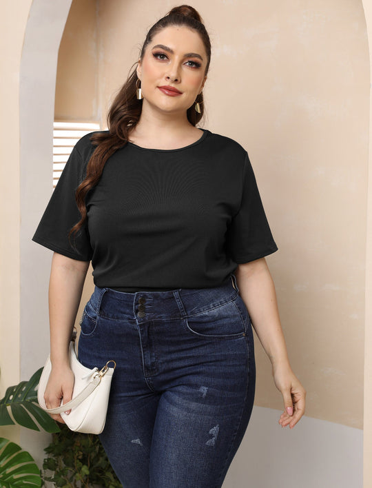 Damen modisches Basic T-Shirt