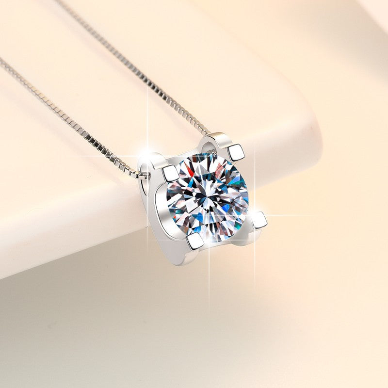 Damen elegante Halskette mit hochwertigem Kristallanhänger Shop Nory