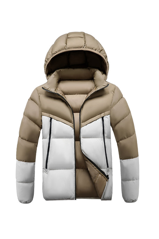 Herren Leichte Steppjacke mit Kapuze und zweifarbiger Blockoptik Shop Nory