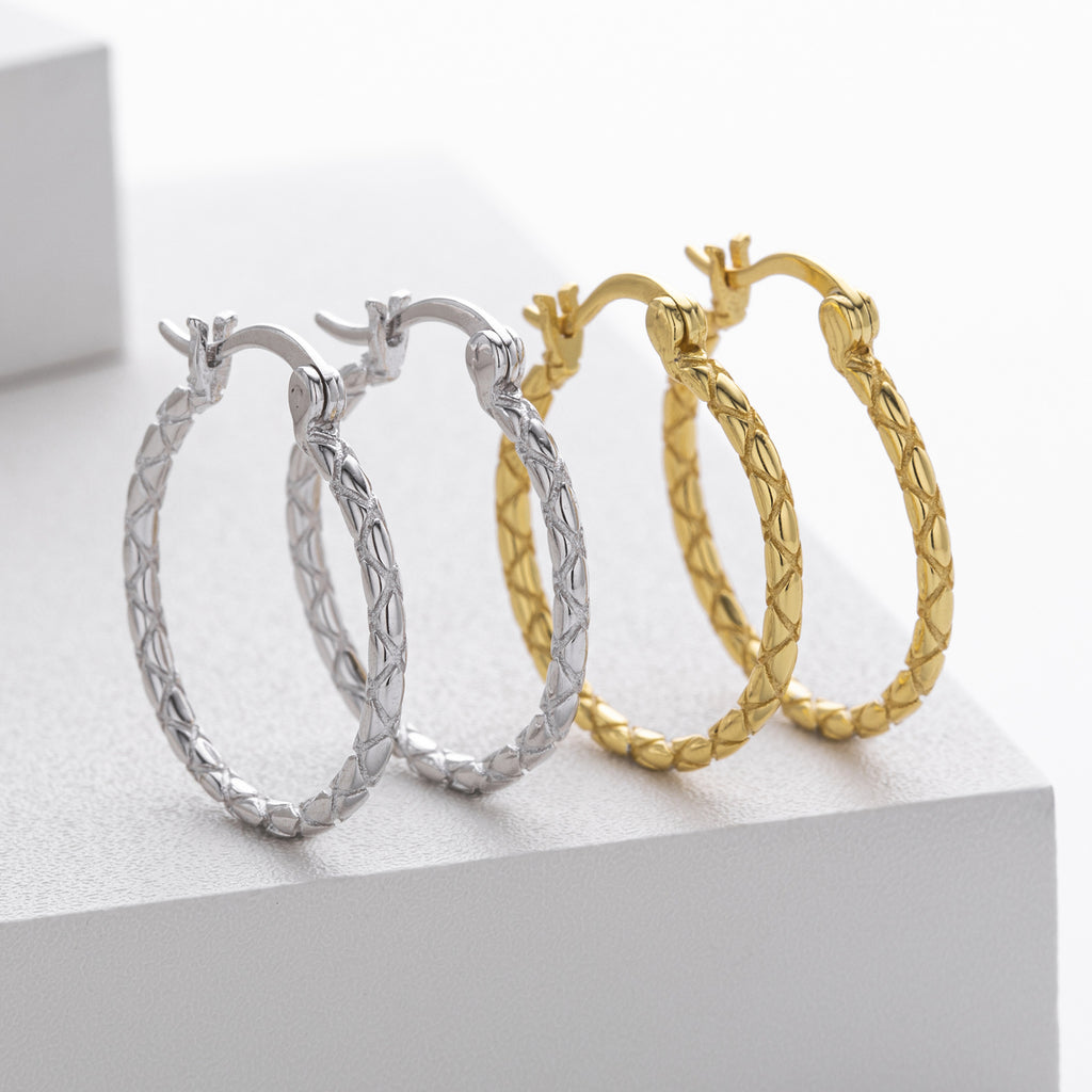 Damen Creolen mit modernem, geflochtenem Design Shop Nory