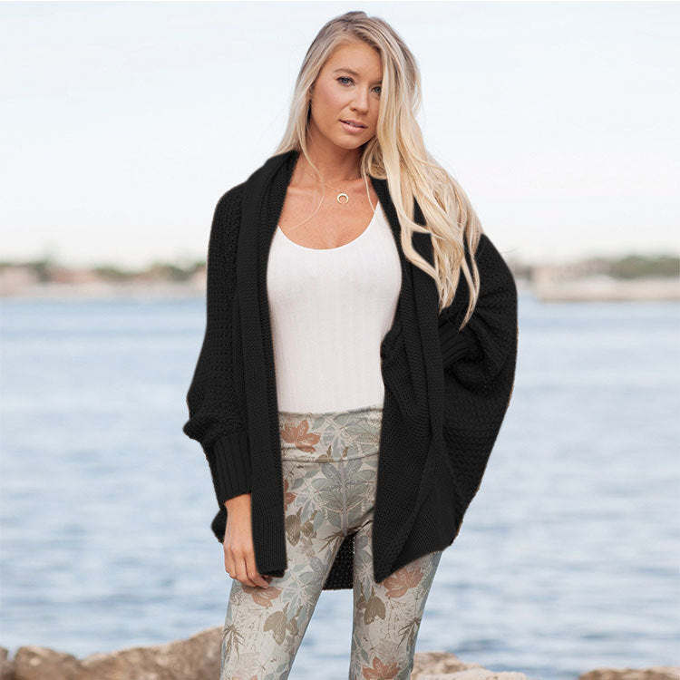 Damen Großer Strickcardigan mit lässigem Schnitt und voluminösen Ärmeln