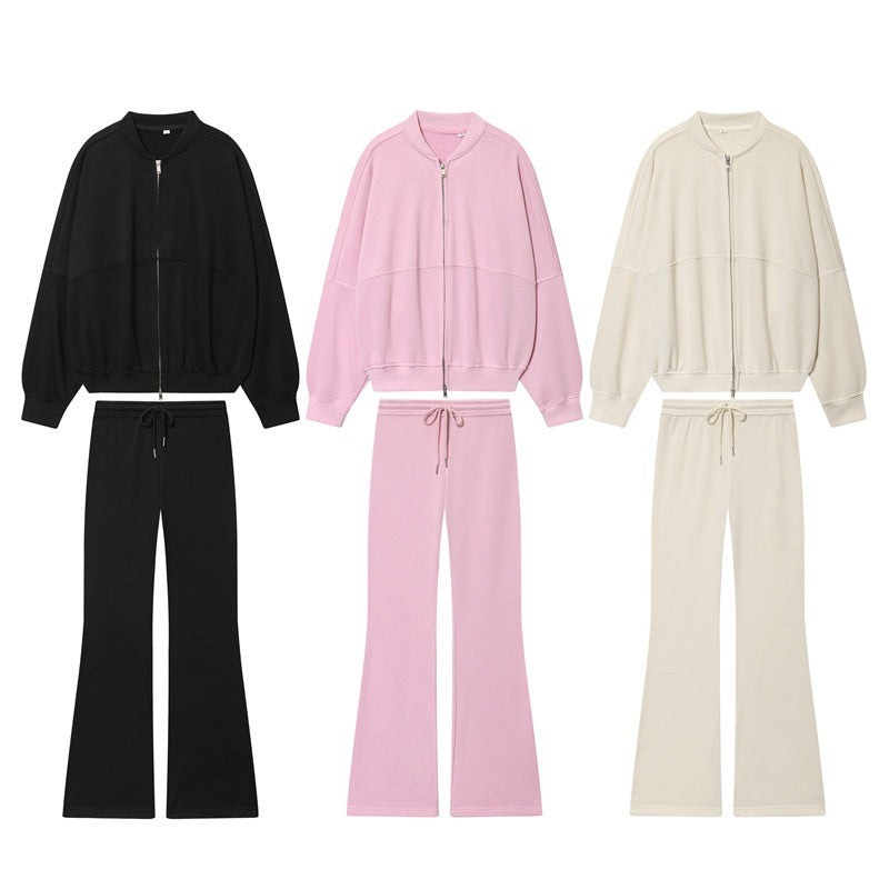 Damen Oversize-Sweatjacke mit Zwei-Wege-Reißverschluss und geripptem Bund Shop Nory