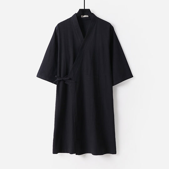 Damen Kimono-Wickelkleid mit Bindegürtel und aufgesetzten Taschen Shop Nory