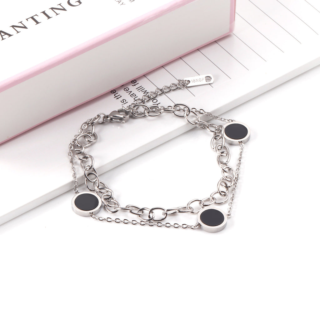 Damen elegant gestaltetes Armband mit funkelnden Kettenelementen Shop Nory