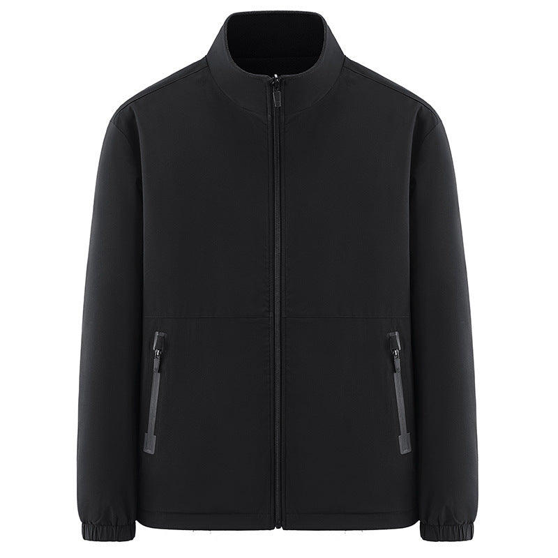 Herren Minimalistische technische Allwetter-Softshelljacke mit Stehkragen und wasserabweisenden Reißverschlüssen Shop Nory