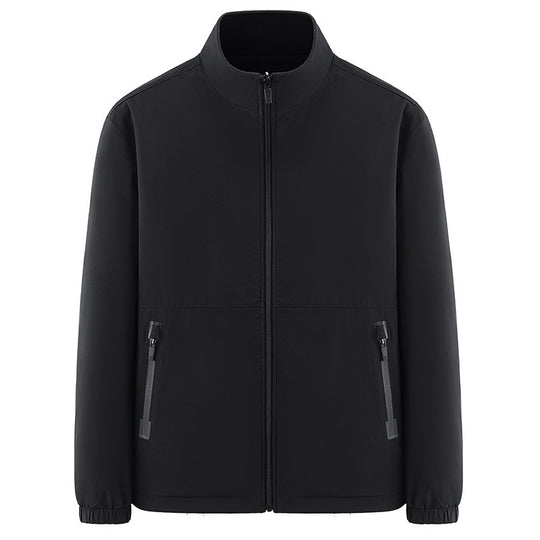Herren Minimalistische technische Allwetter-Softshelljacke mit Stehkragen und wasserabweisenden Reißverschlüssen Shop Nory