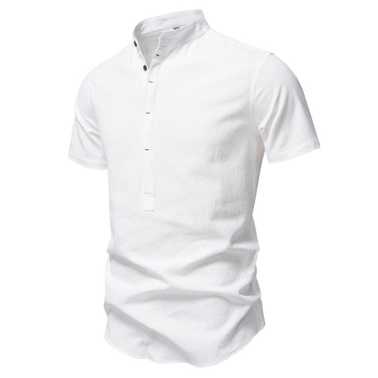 Herren Kurzarm Henley-Shirt mit praktischer Knopfleiste und modernem Design