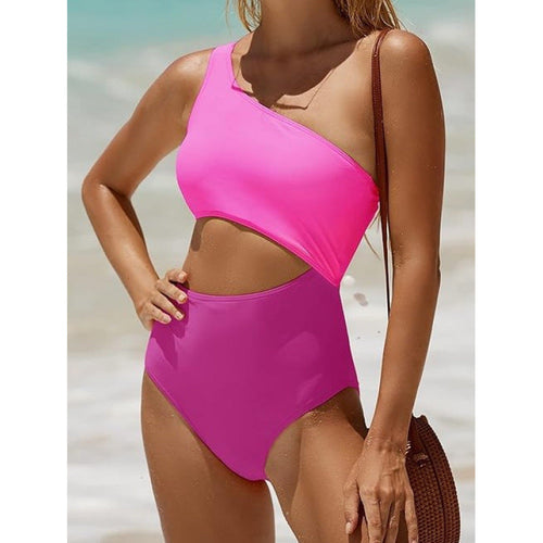 Damen Einseitiger Cut-Out Badeanzug mit attraktivem Design